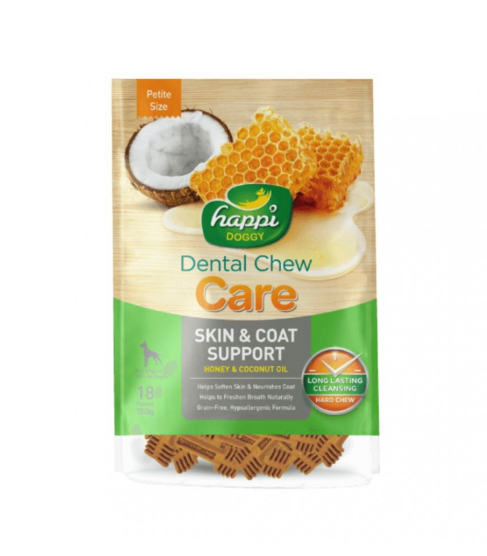 HAPPI DOGGY Hard Chew Care Skin & Coat Support Petite 150g - Image 1