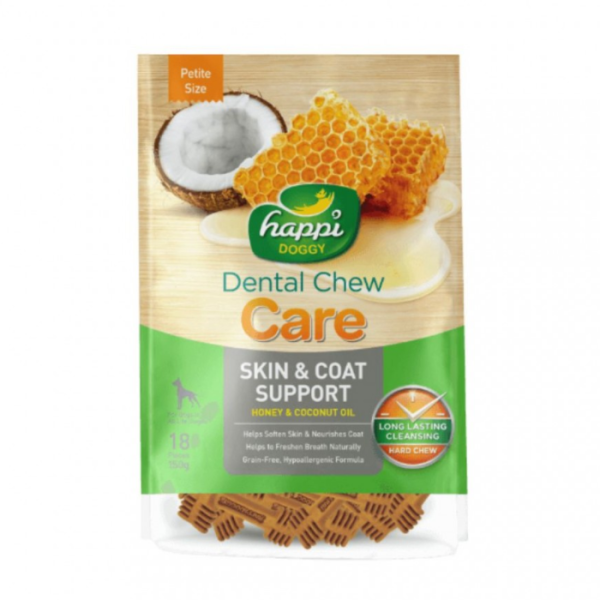 HAPPI DOGGY Hard Chew Care Skin & Coat Support Petite 150g