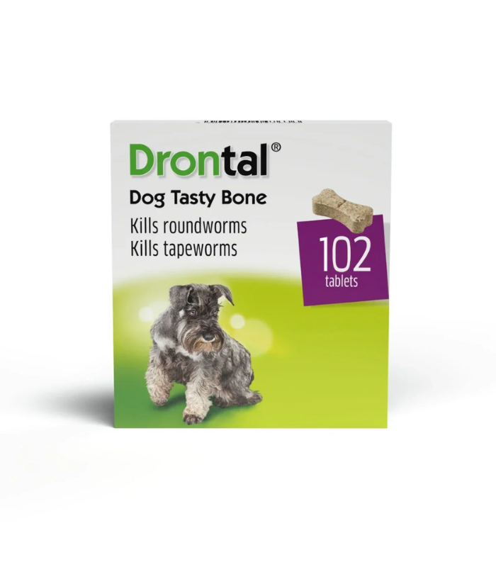 BAYER Drontal Dog Tasty Bone - SELL BY SINGLE TABLETS (102 tablets per box) - Image 1