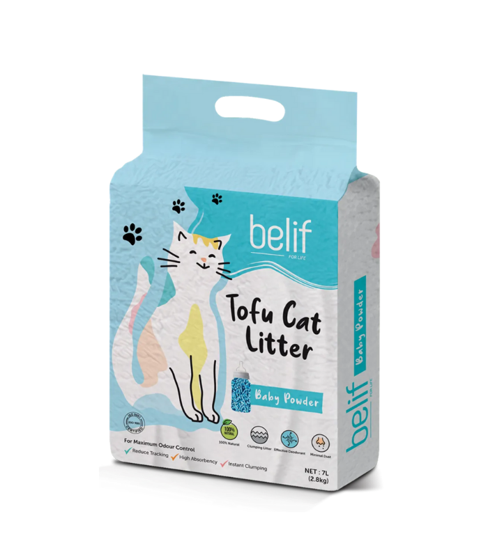 220066_BELIF_Tofu_Cat_Litter_Baby_Powder_2_8kg_7L_1742803805.png BELIF Tofu Cat Litter Baby Powder 2.8kg/7L - Image 1