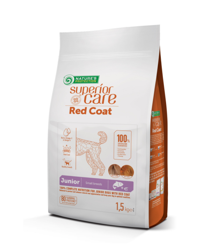 SUPERIOR CARE Grain Free Red Coat Salmon Junior All Breed 1.5kg - Image 1