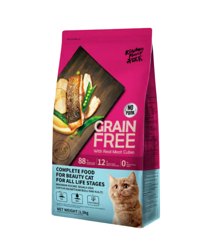 230055_KITCHEN_FLAVOR_Cat_Grain_Free_Complete_Beauty_for_All_Life_Stages_1_5kg_1742861760.png KITCHEN FLAVOR Cat Grain Free Complete Beauty for All Life Stages 1.5kg - Image 1