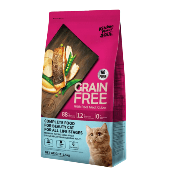 KITCHEN FLAVOR Cat Grain Free Complete Beauty for All Life Stages 1.5kg