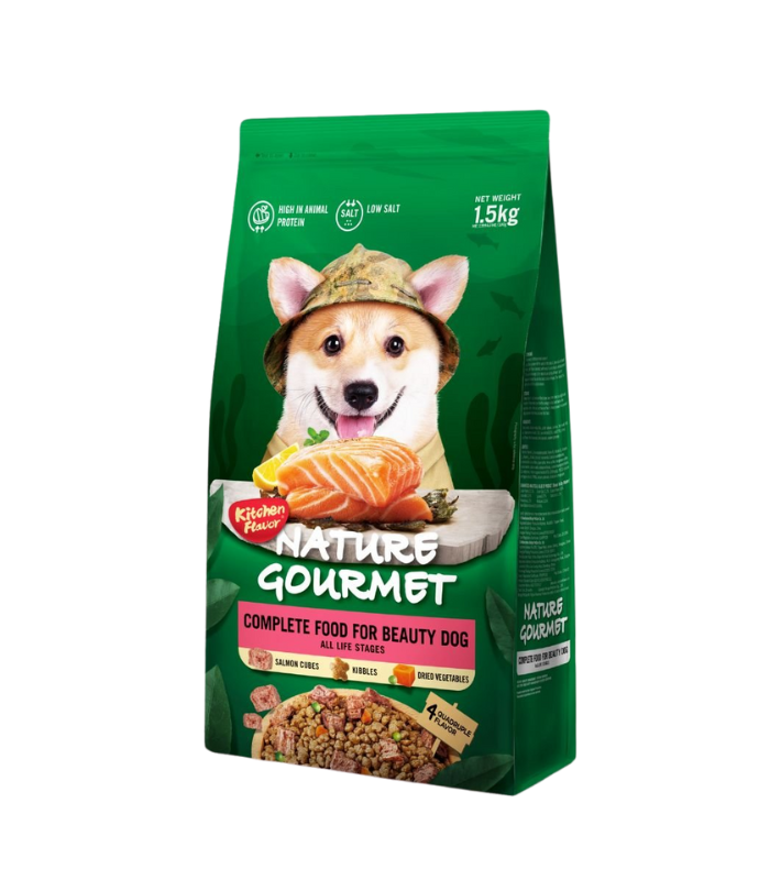 230056KITCHEN_FLAVOR_Dog_Nature_Gourment_Salmon_Beauty_For_All_Life_Stages_1_5kg_1742862437.png KITCHEN FLAVOR Dog Nature Gourment Salmon Beauty For All Life Stages 1.5kg - Image 1