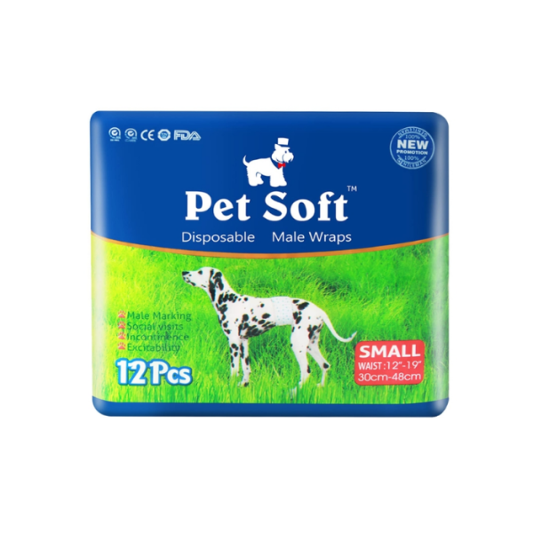 PET SOFT Dog Male Diapers S - MDS12