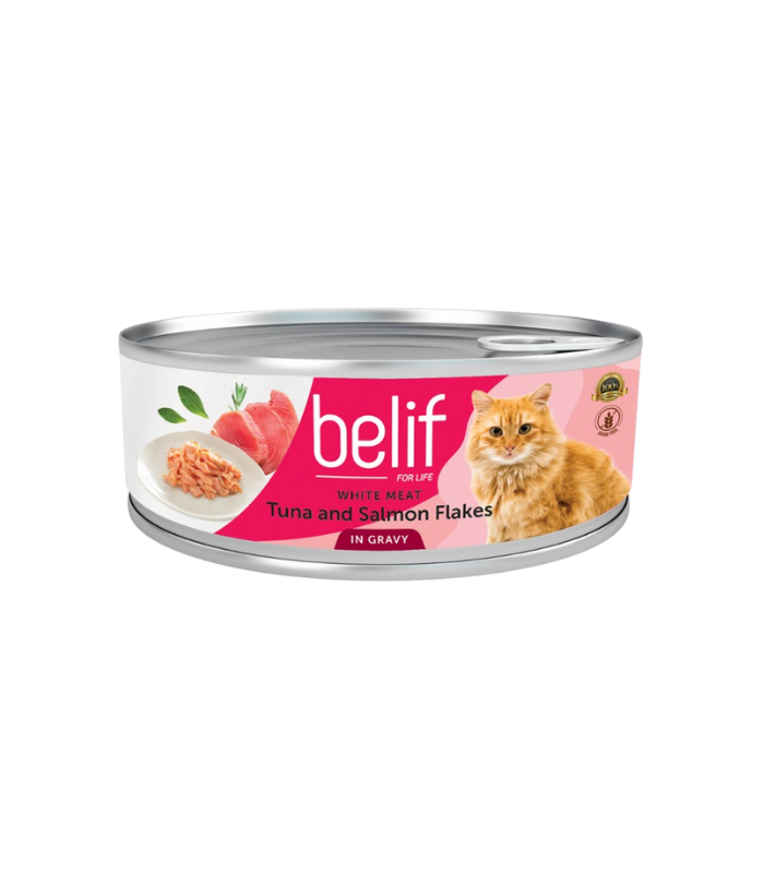 230416_BELIF_White_Meat_Tuna_Salmon_Flakes_in_Gravy_80g_1742867382.png BELIF White Meat Tuna & Salmon Flakes in Gravy 80g - Image 1