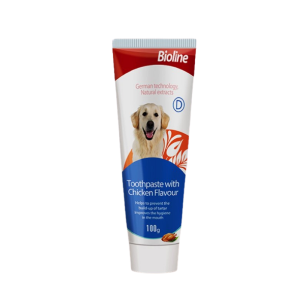 BIOLINE Dog Dental With Tooth Paste Chicken Flavor 100g