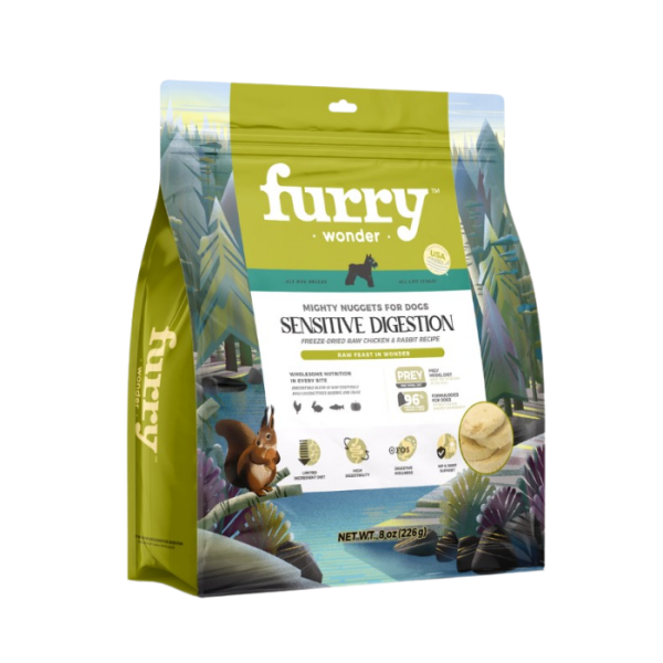 FURRY WONDER Sensitive Digestion Freeze-Dried Raw Rabbit & Chicken Recipe for Dogs - 8oz/226g
