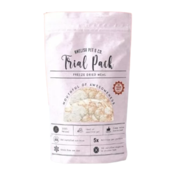 AMELISA Freeze Dried Treat Trial Packs Shrimp 3pcs