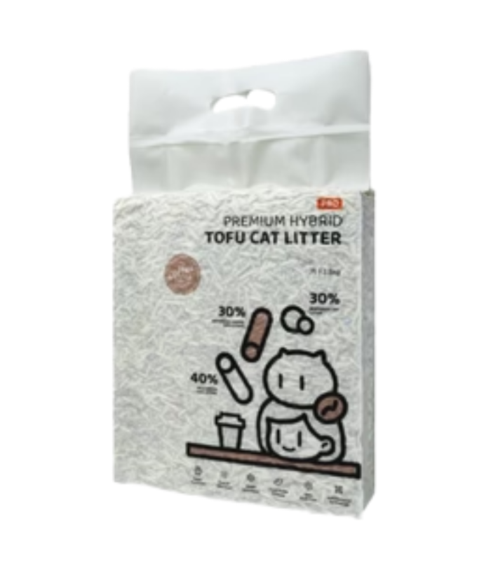 MOCHI + ME Premium Hybrid Tofu Cat Litter Cofee Latte Scented 2.5kg/7L - Image 1