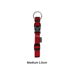 ZEUS Adj. Collar Deep Red Medium 1.5cm