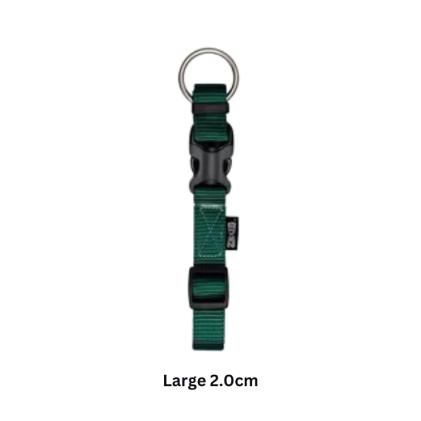 ZEUS Adj. Collar Charcoal Large 2.0cm