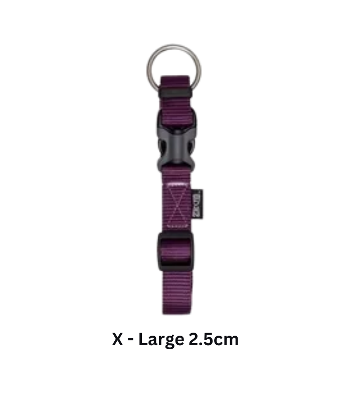 ZEUS Adj. Collar Royal Purple X-Large 2.5cm - Image 1