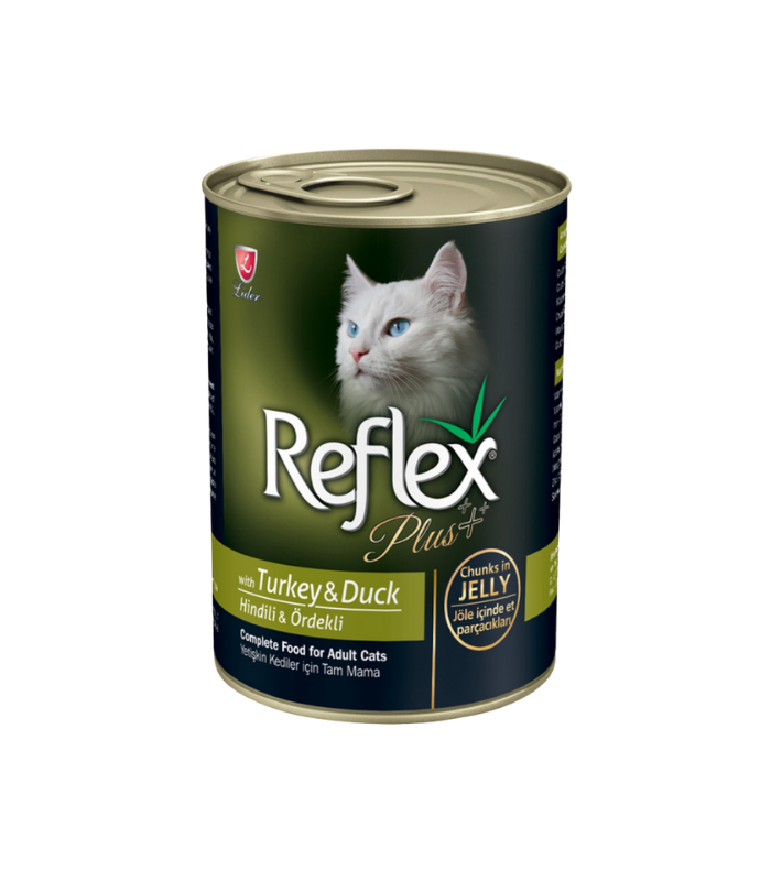 REFLEX Plus Adult Can Food with Turkey & Duck Chunks in Loaf 400g - Image 1