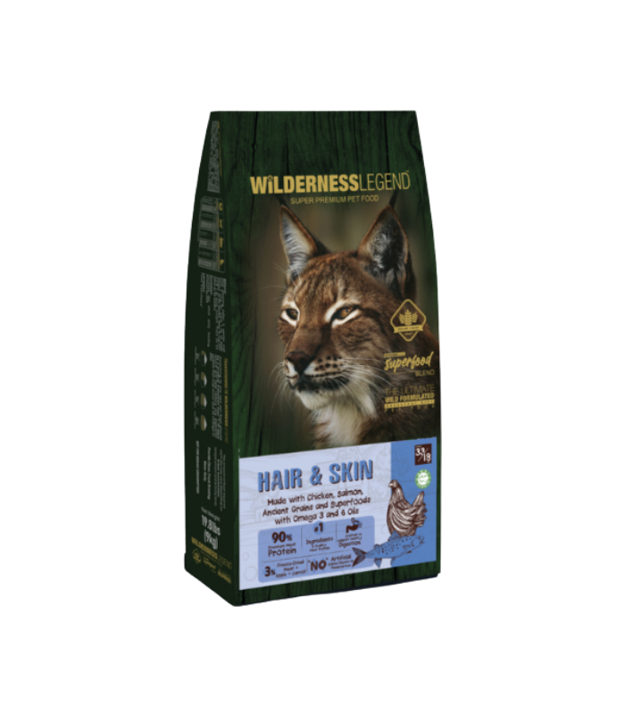 WILDERNESS LEGEND 33/18 Cat Hair & Skin Chicken and Salmon Fish 2.5kg - Image 1