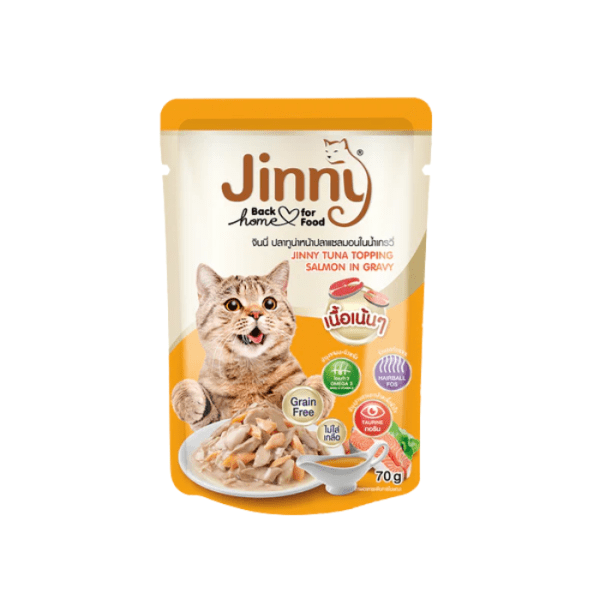 JINNY Cat Pouch Tuna Topping Salmon in Gravy 70g