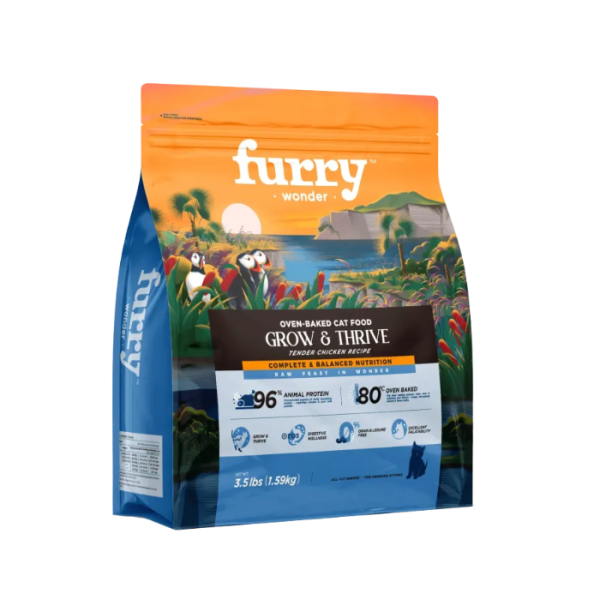 FURRY WONDER Grow & Thrive Oven-Baked Tender Chicken Recipe- Kitten Diet 1.59kg