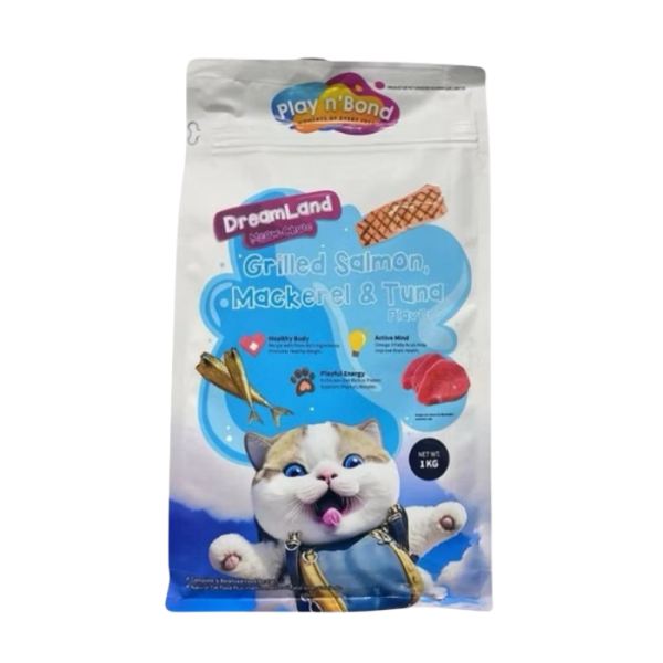 PLAY N BOND Grilled Salmon, Mackerel & Tuna Flavour - 1kg