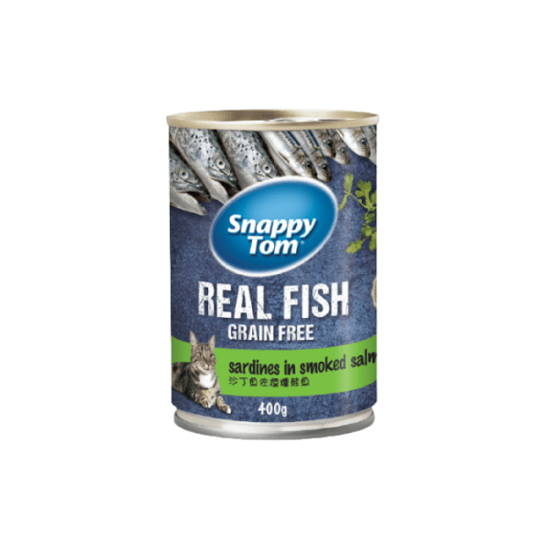 SNAPPY TOM Sardines in Smoked Salmon Jelly 400g