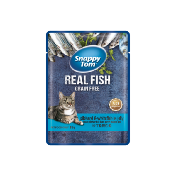 SNAPPY TOM Pilchard & Whitefish in Jelly 85g