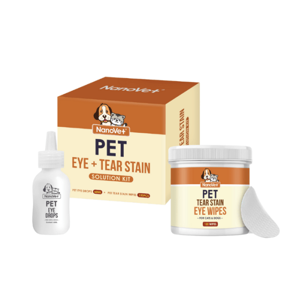 NANOVET Pet Eye + Tear Stain Solution Kit