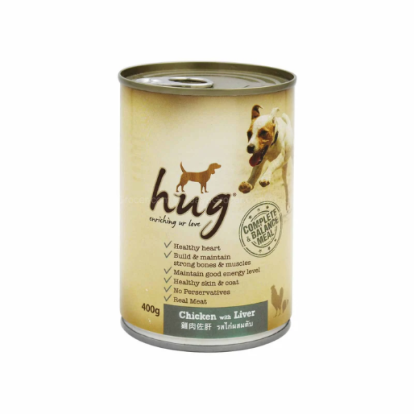 HUG Canned Chicken with Liver 400g