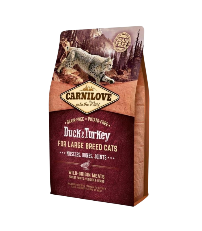 240808_CARNILOVE_Cat_Duck_Turkey_for_Large_reed_Cats_Muscles_Bones_and_Joints_2kg_1742962854.png CARNILOVE Cat Duck & Turkey for Large reed Cats- Muscles,Bones and Joints 2kg - Image 1