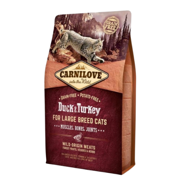 CARNILOVE Cat Duck & Turkey for Large reed Cats- Muscles,Bones and Joints 2kg