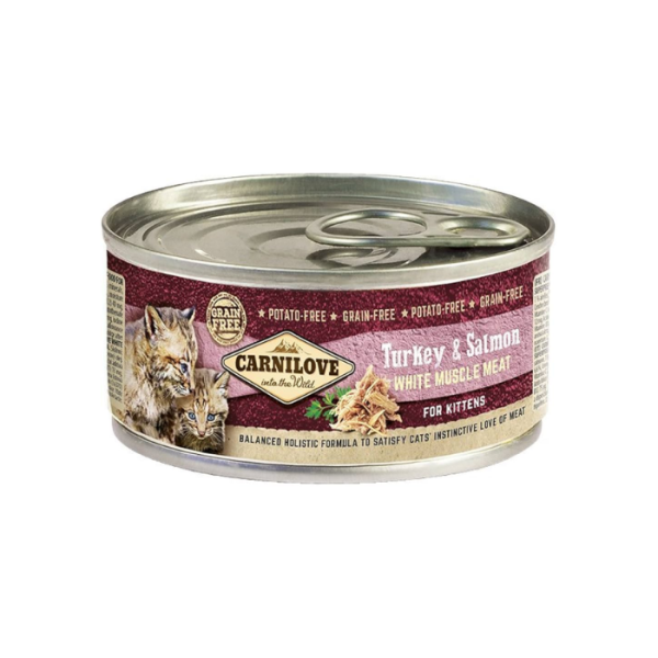 CARNILOVE White Muscle Meat Turkey & Salmon for Kittens 100gm