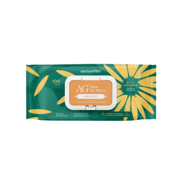 NURTURE PRO AG+ Pet Wipes Unscented 100pcs