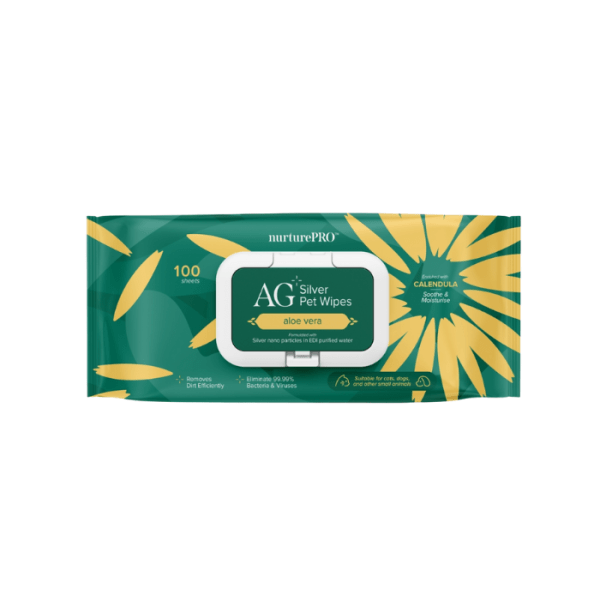 NURTURE PRO AG+ Pet Wipes Aloe Vera 100pcs