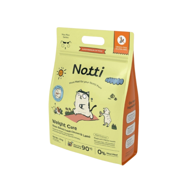 NOTTI Cat Weight Care Slow-Baked Fresh Chicken & Lamb 1.5kg