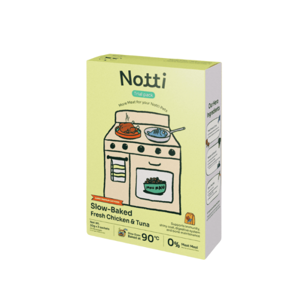 NOTTI Cat Slow-Baked Fresh Chicken & Tuna Trial Kit 90g