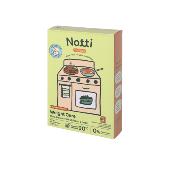 NOTTI Cat Weight Care Slow - Baked Fresh Chicken & Lamb Trial Kit 90g