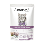 AMANOVA Pouch Sterilised Fish & Turkey 85g