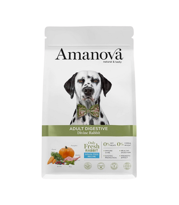 AMANOVA Adult Dog Digestive All Breeds Rabbit & Pumpkin 2kg - Image 1