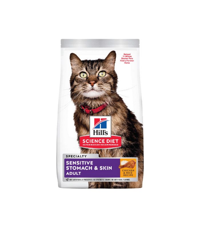 SCIENCE DIET Feline Adult Sensitive Stomach & Skin Chicken 3.2kg - Image 1