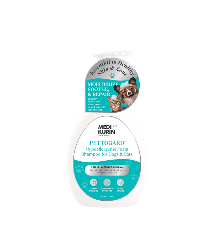 PETTOGARD Hypoallergenic Foam Shampoo for Dogs & Cats 500ml - Image 1