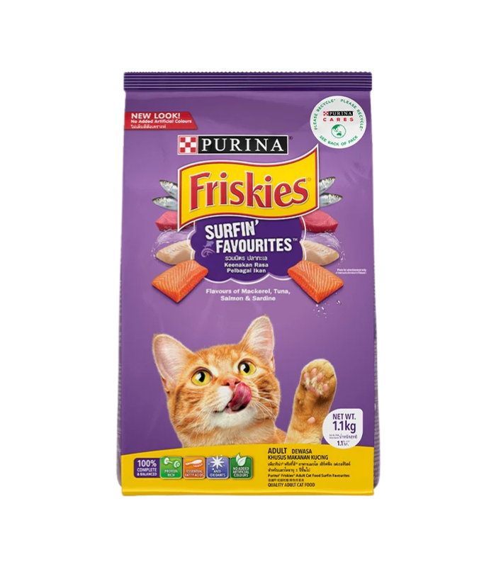 FRISKIES Adult Surfin' & Turfin' Favourites 1.1kg/NEW 1kg - Image 1