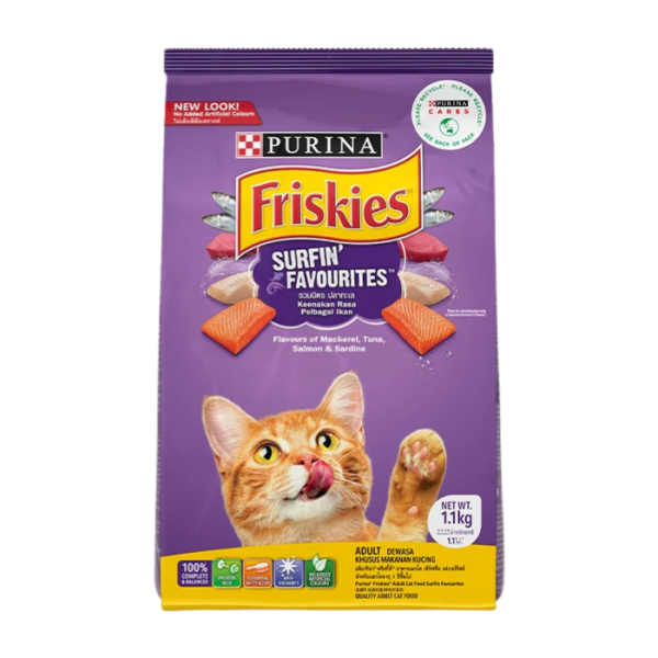 FRISKIES Adult Surfin' & Turfin' Favourites 1.1kg/NEW 1kg