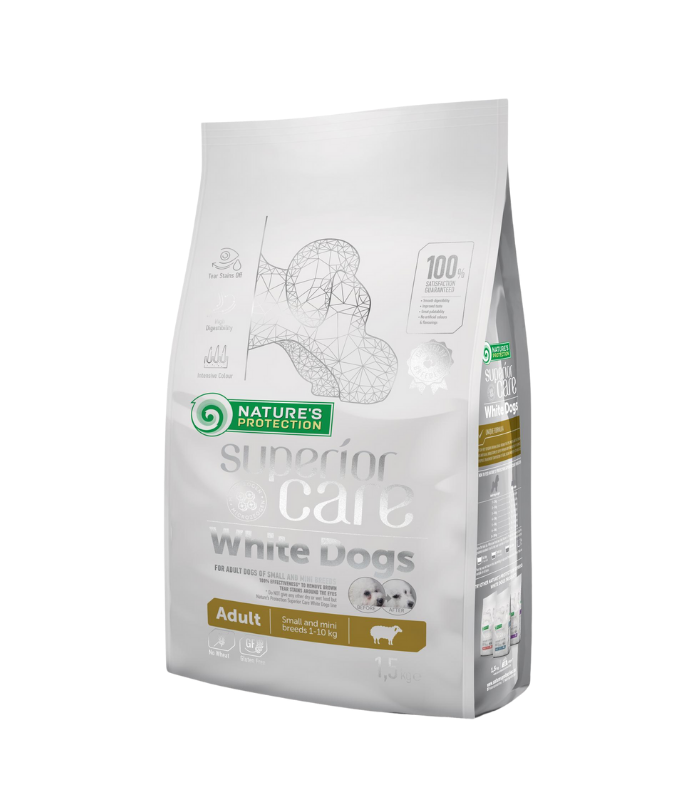 SUPERIOR CARE White Dogs Adult Lamb Small Breed 1.5kg - Image 1