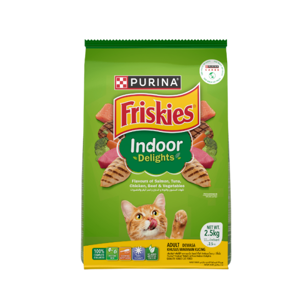 FRISKIES Adult Indoor Delights (Hairball) 2.8kg/NEW 2.5kg