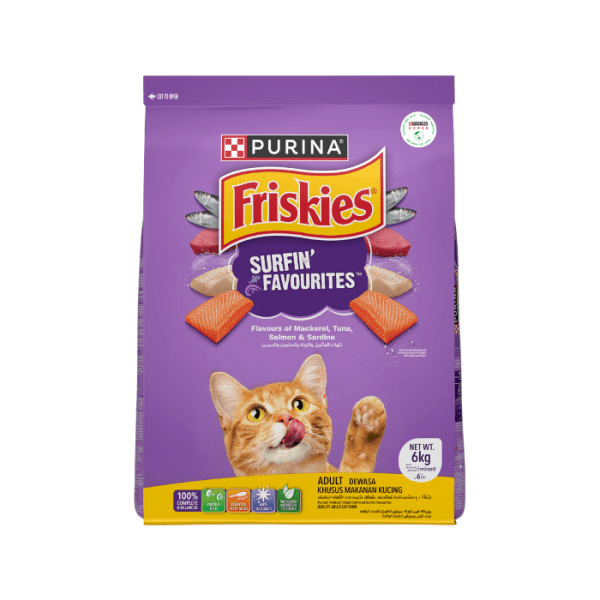 FRISKIES Adult Surfin' & Turfin' Favourites 6.5kg/NEW 6kg