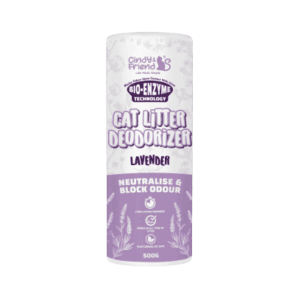 CINDY & FRIENDS CAT LITTER DEODORIZER POWDER - LAVENDAR 500G