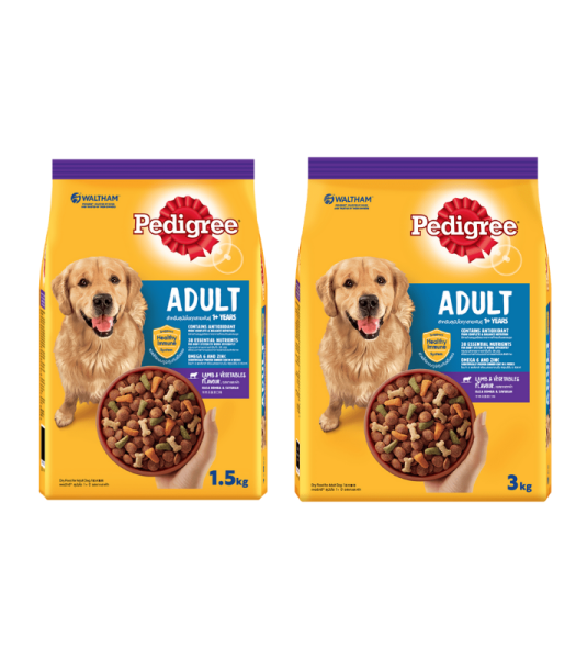 PEDIGREE ADULT LAMB & VEGETABLES 1.5KG 3KG