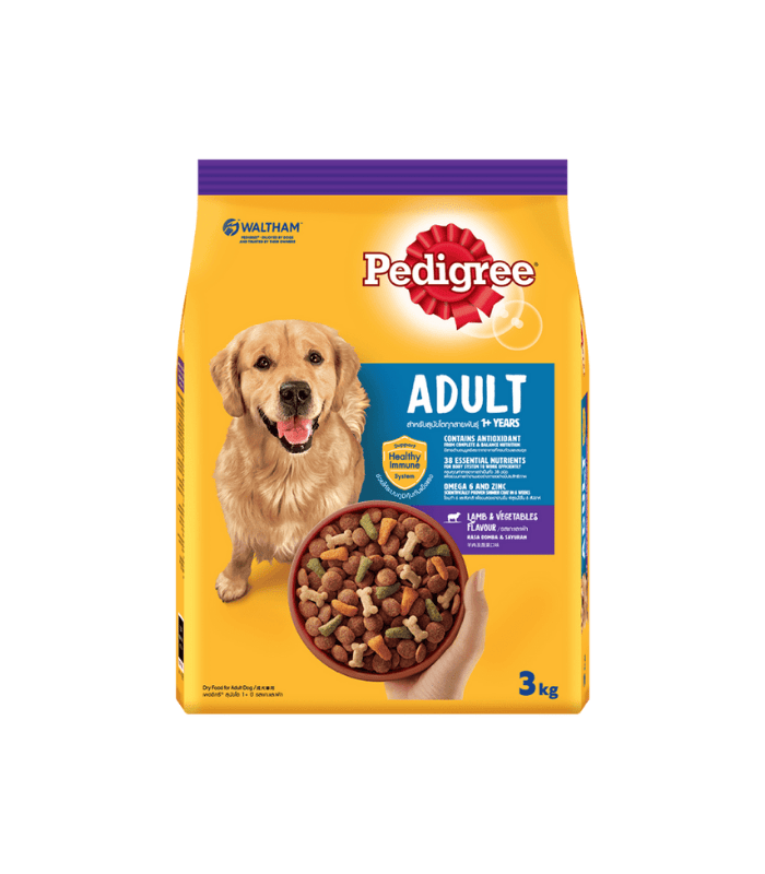 PEDIGREE ADULT LAMB & VEGETABLES 1.5KG 3KG - Image 3