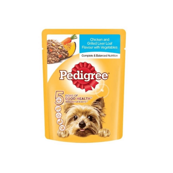 PEDIGREE Pouch Chicken & Grilled Liver Loaf with Vegetables 80g