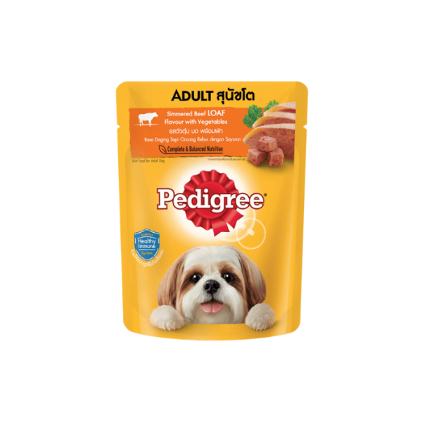 PEDIGREE Pouch Simmered Beef Loaf with Vegetables 80g