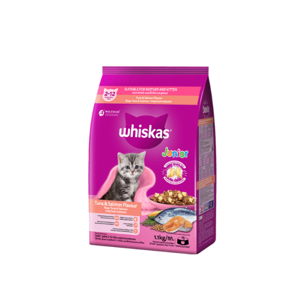 WHISKAS Junior Tuna and Salmon Flavor 1.1kg
