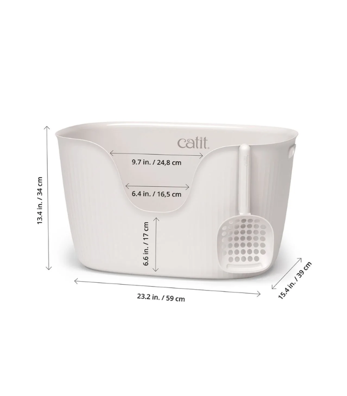 CATIT LOO White Litter Box With Scoop (59x39x34cm) - Image 2